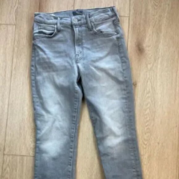 MOTHER The Rascal Ankle Fray Gray Jeans size 26 - Picture 1 of 7